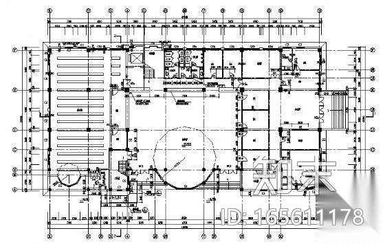 某五层图书馆方案施工图cad施工图下载【ID:165611178】