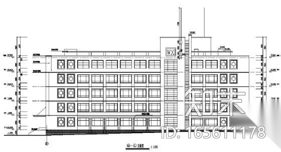 某五层图书馆方案施工图cad施工图下载【ID:165611178】