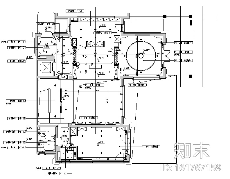 [北京]合相府园文化别墅设计施工图（附效果图）cad施工图下载【ID:161767159】