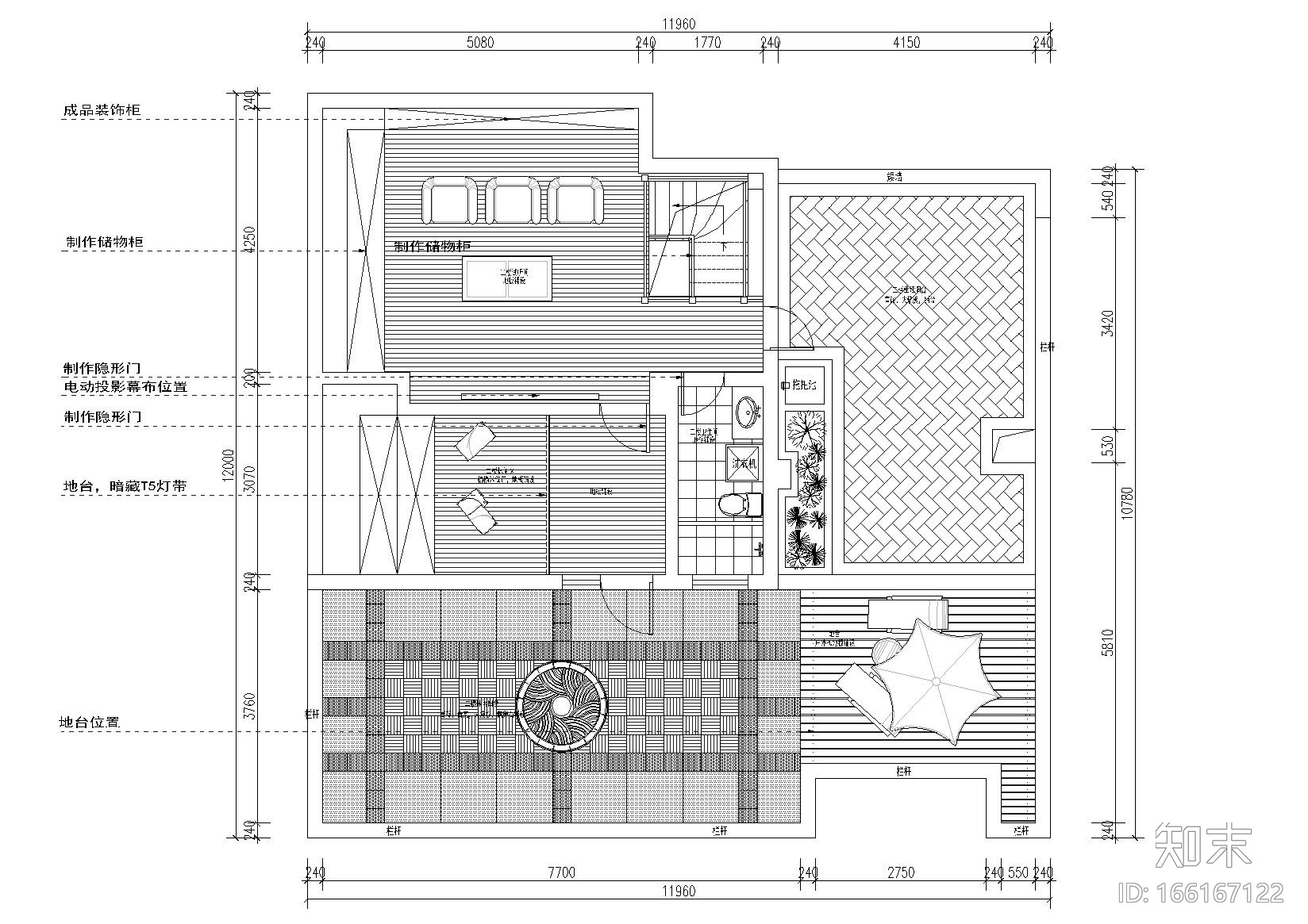 [南京]紫庐小区5栋户型样板间装饰施工图cad施工图下载【ID:166167122】