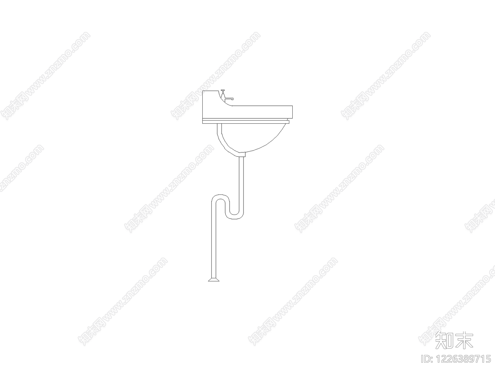 卫浴设施cad施工图下载【ID:1226389715】