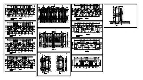 某十二层高层住宅楼建筑方案图（带跃层和地下车库）施工图下载【ID:165392166】