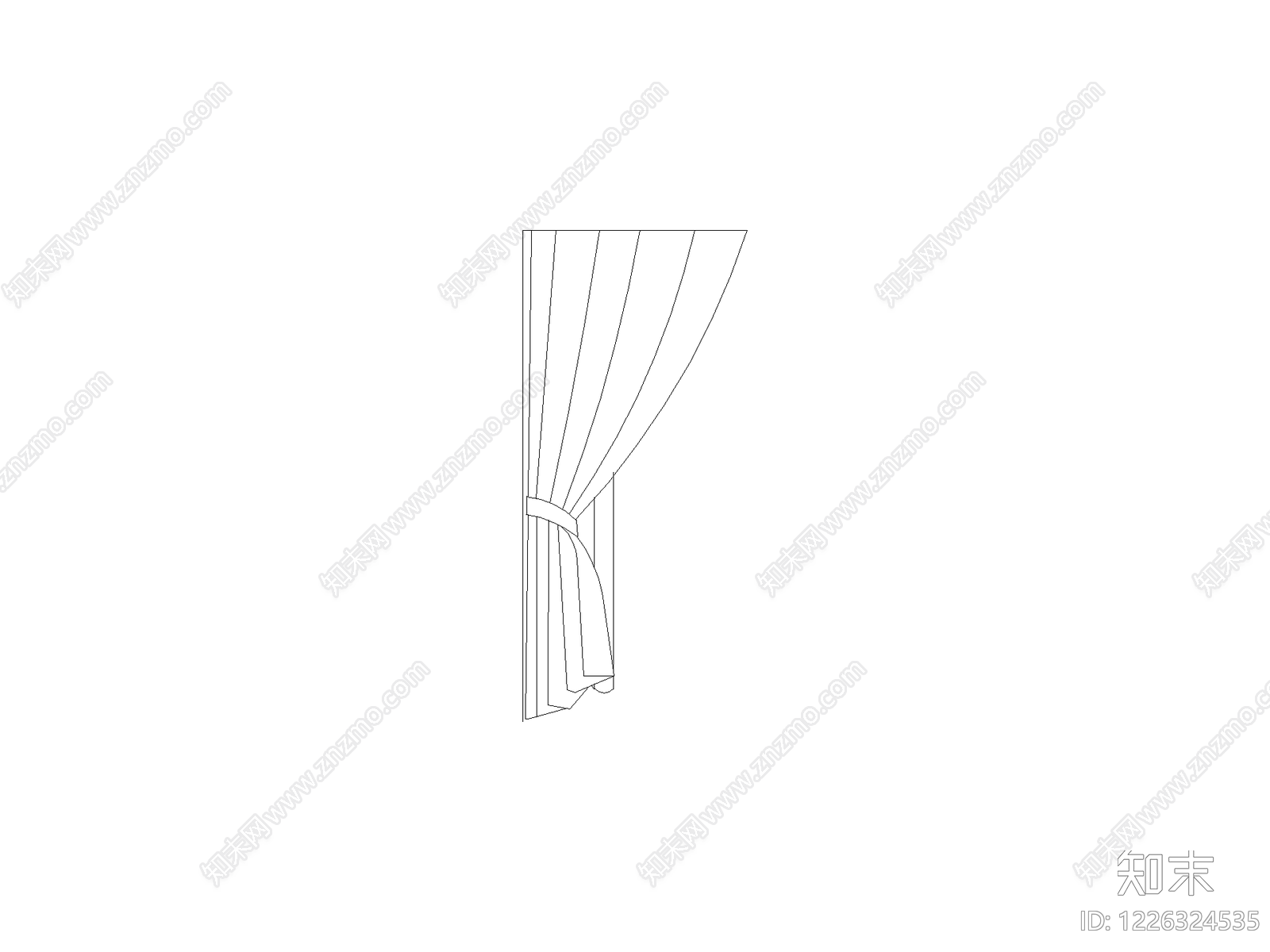 窗帘cad施工图下载【ID:1226324535】
