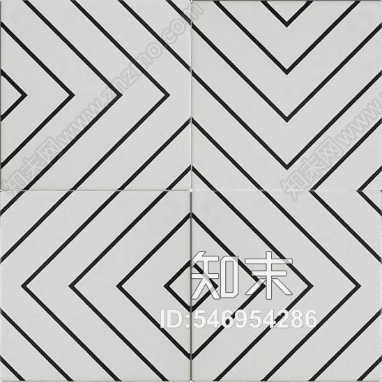 轻奢现代个性拼花花砖花片贴图下载【ID:546954286】