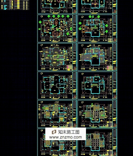 安徽芜湖凤鸣湖凤凰城玫瑰-J别墅精装修设计cad施工图下载【ID:36891664】