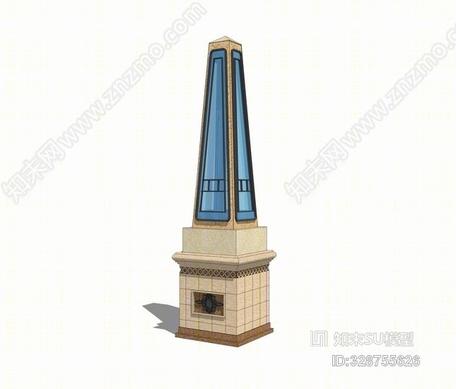 欧式景观灯柱SU模型下载【ID:328755626】