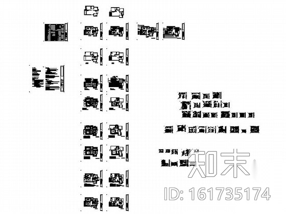 [江苏]高档叠层双层别墅室内设计CAD施工图cad施工图下载【ID:161735174】