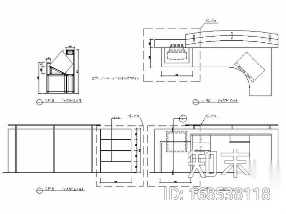 写字楼接待台节点CAD图块下载施工图下载【ID:168538118】