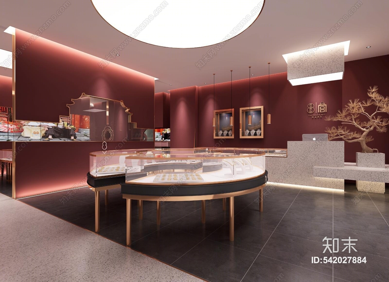 新中式珠宝店3D模型下载【ID:542027884】