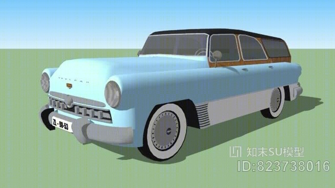 1953云雀巡洋舰旅行车SU模型下载【ID:823738016】