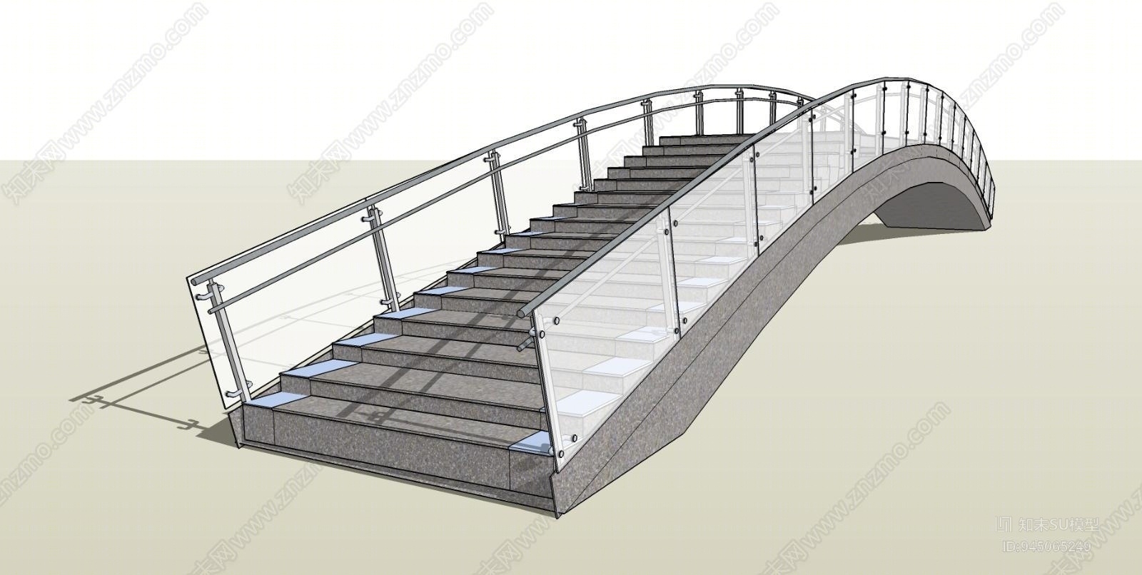 现代风格木桥SU模型下载【ID:945065249】
