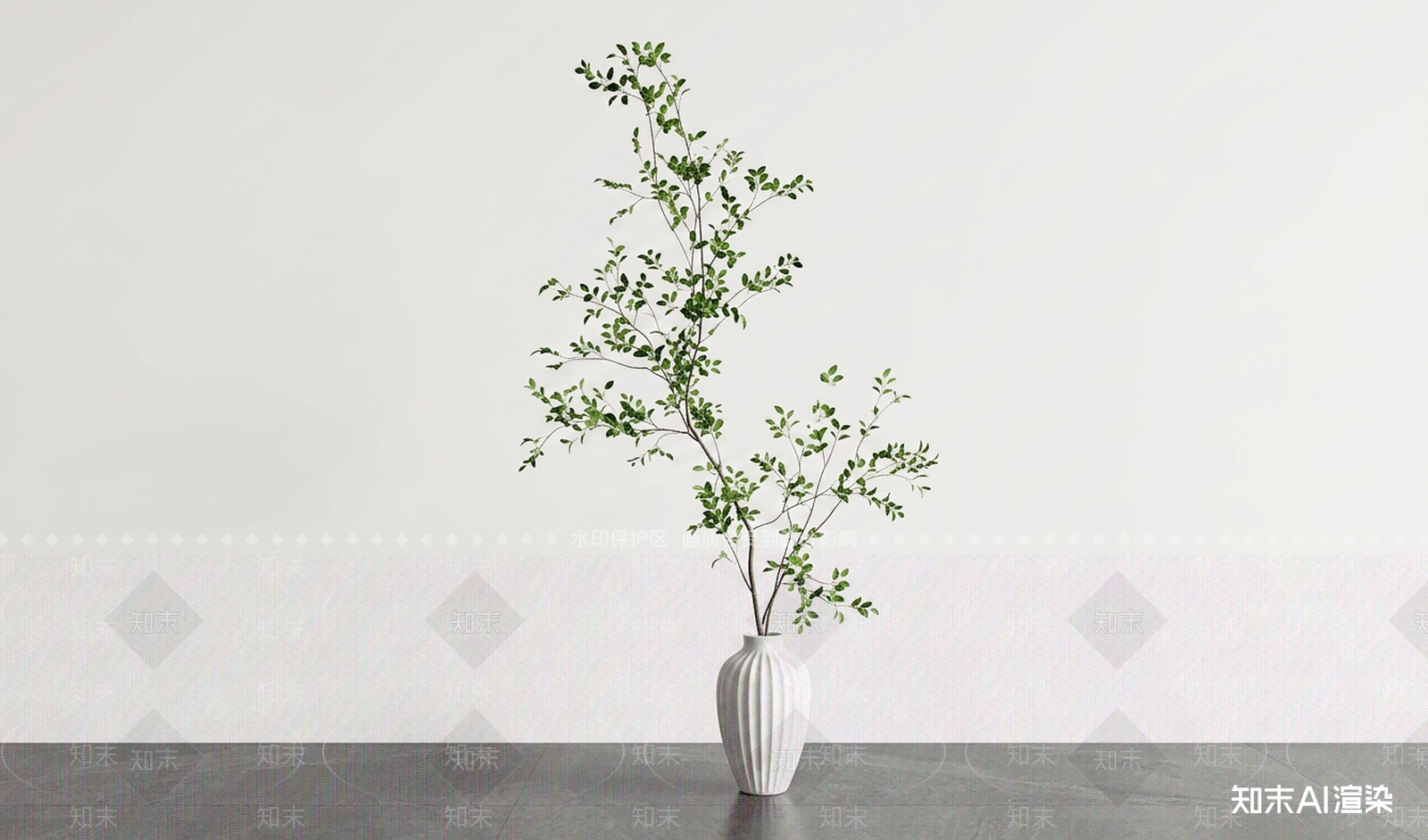 风格化桌面绿植灌木3D模型下载【ID:1227412133】