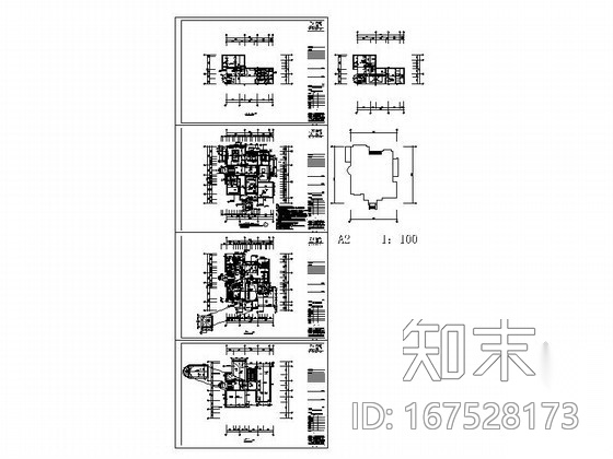 [广州]某二层独栋别墅户型图施工图下载【ID:167528173】