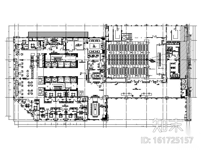 [成都]5星高级酒店大会议室及公共过道设计施工图施工图下载【ID:161725157】
