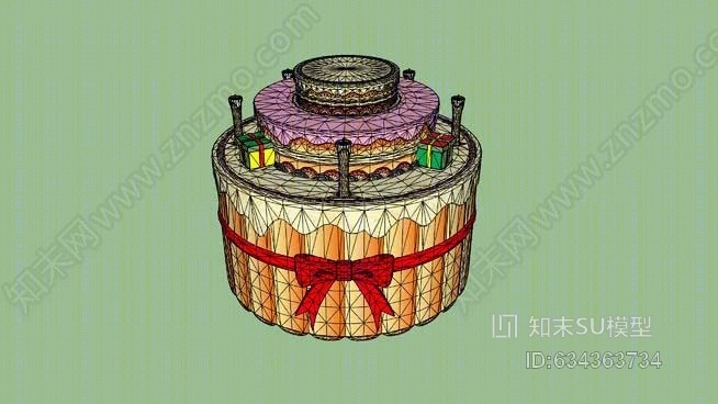 WII-生日蛋糕星球-超级马里奥银河SU模型下载