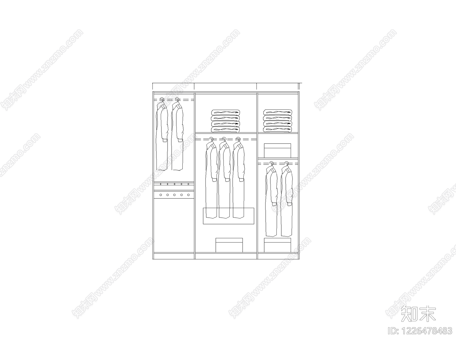 柜子cad施工图下载【ID:1226478483】