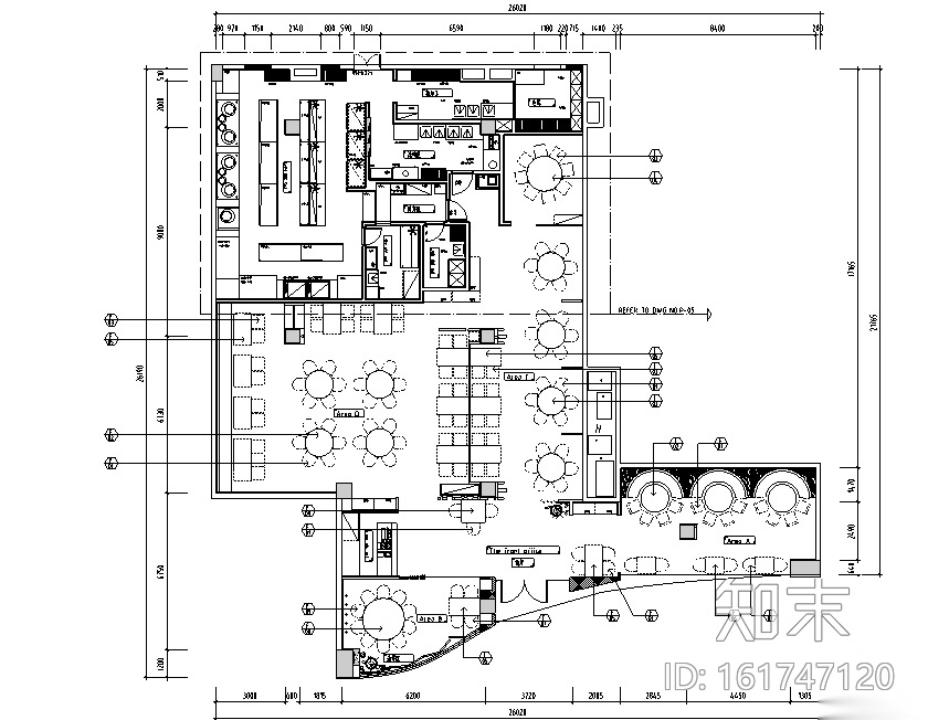 新中式经典客家餐厅菜馆设计施工图（附效果图）施工图下载【ID:161747120】