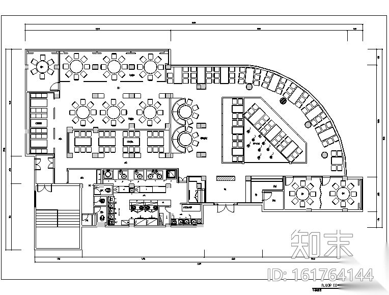 某饭店室内设计施工图全套（含施工图JPG）cad施工图下载【ID:161764144】