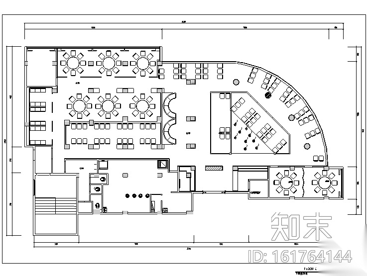 某饭店室内设计施工图全套（含施工图JPG）cad施工图下载【ID:161764144】