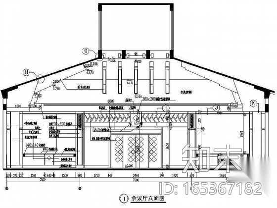 某酒店会议室装修设计图cad施工图下载【ID:165367182】