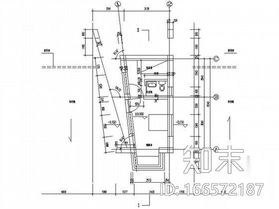 某住宅小区大门建筑施工图施工图下载【ID:166572187】