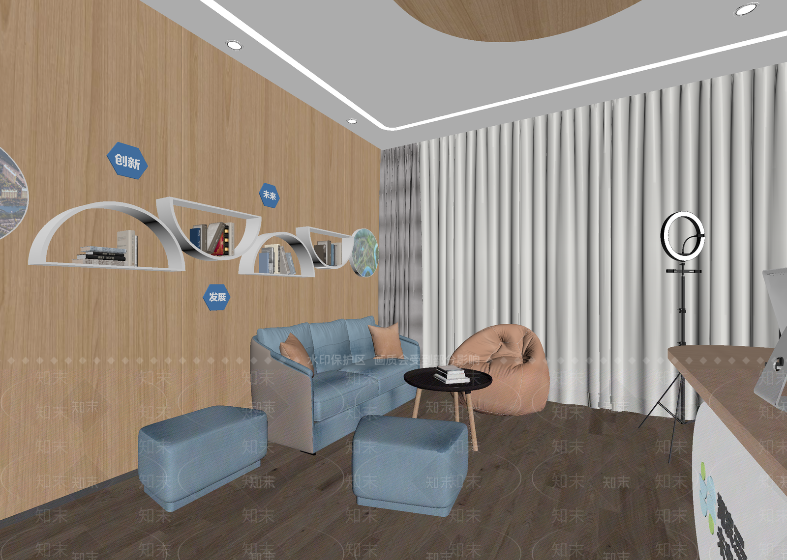 现代接待室3D模型下载【ID:1214855390】