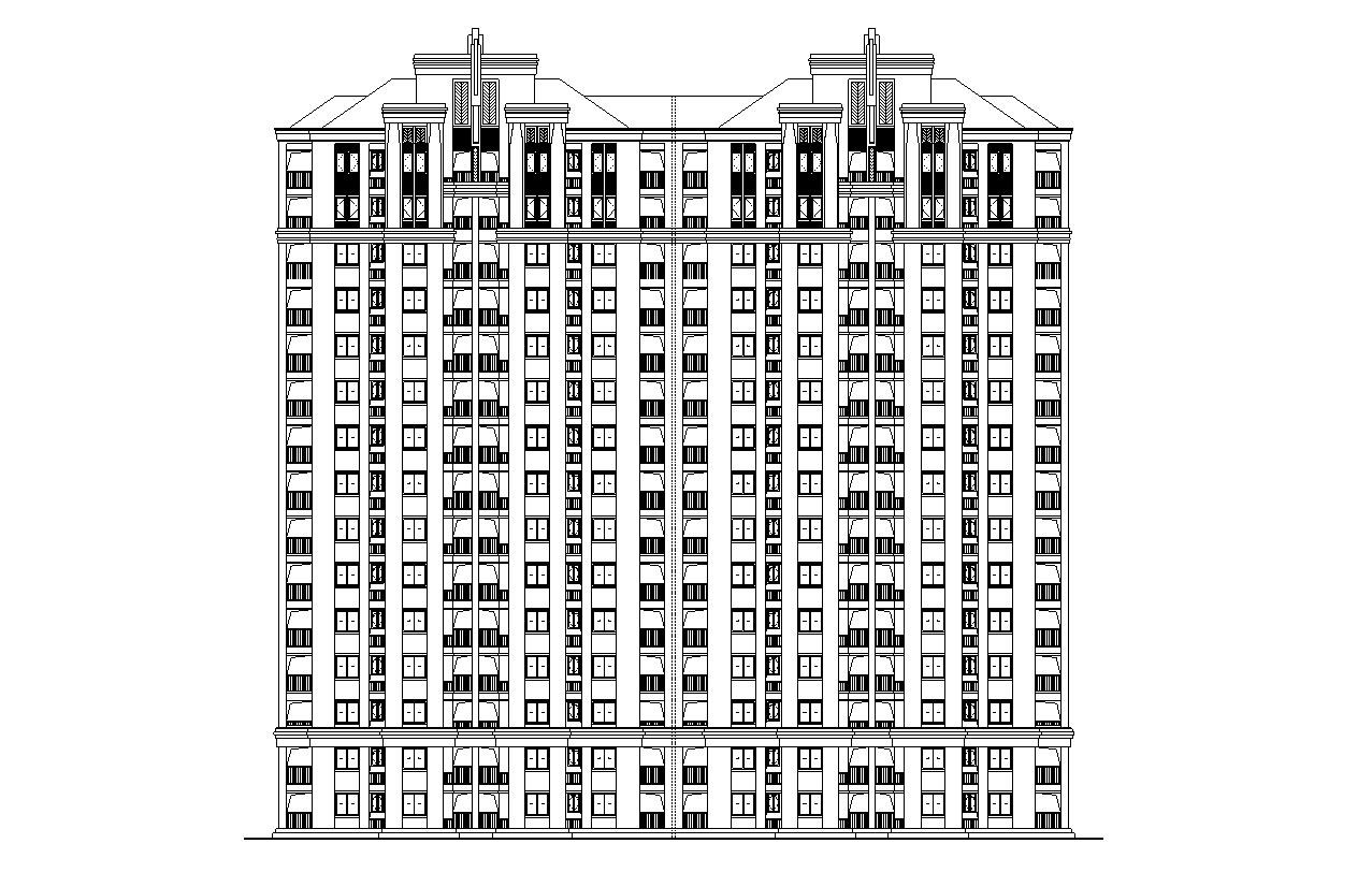 [上海]欧陆风格新凯家园住宅建筑施工图cad施工图下载【ID:165624164】