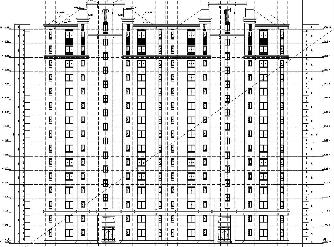 [上海]欧陆风格新凯家园住宅建筑施工图 cad施工图下载【ID:149541168】