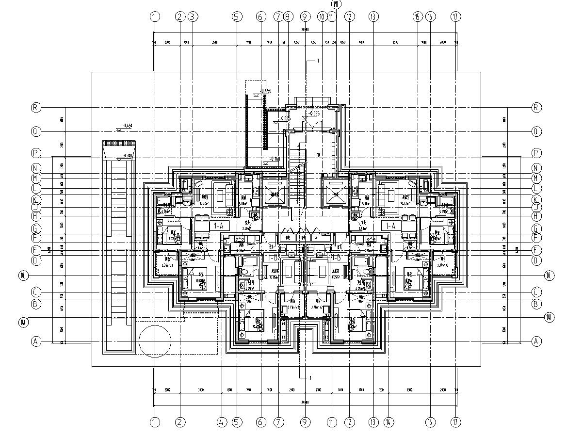 [上海]欧陆风格新凯家园住宅建筑施工图cad施工图下载【ID:165624164】