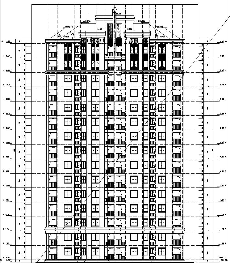 [上海]欧陆风格新凯家园住宅建筑施工图cad施工图下载【ID:165624164】