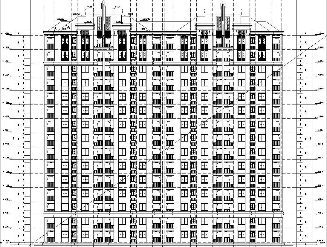 [上海]欧陆风格新凯家园住宅建筑施工图 cad施工图下载【ID:149541168】