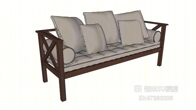 多人沙发SU模型下载【ID:417906072】