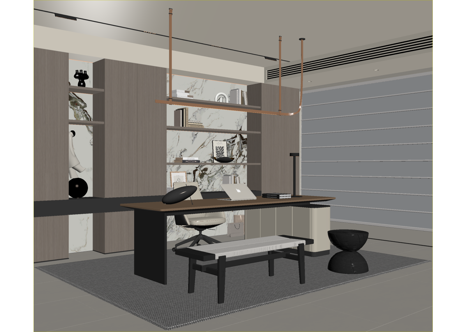意式办公室3D模型下载【ID:1215092072】