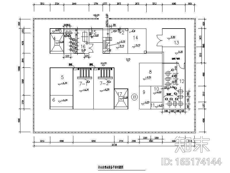 50吨药厂废水处理全套CAD图（CAD,24张）cad施工图下载【ID:165174144】