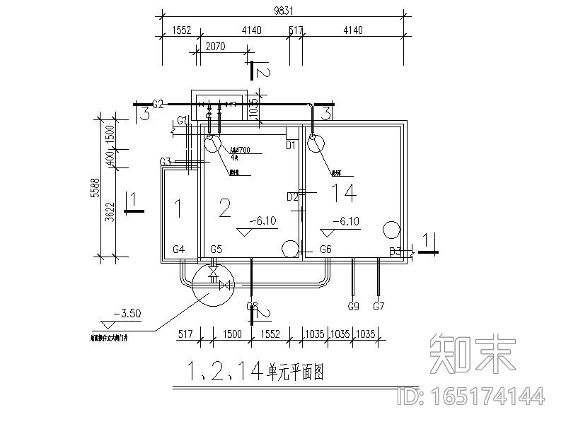 50吨药厂废水处理全套CAD图（CAD,24张）cad施工图下载【ID:165174144】