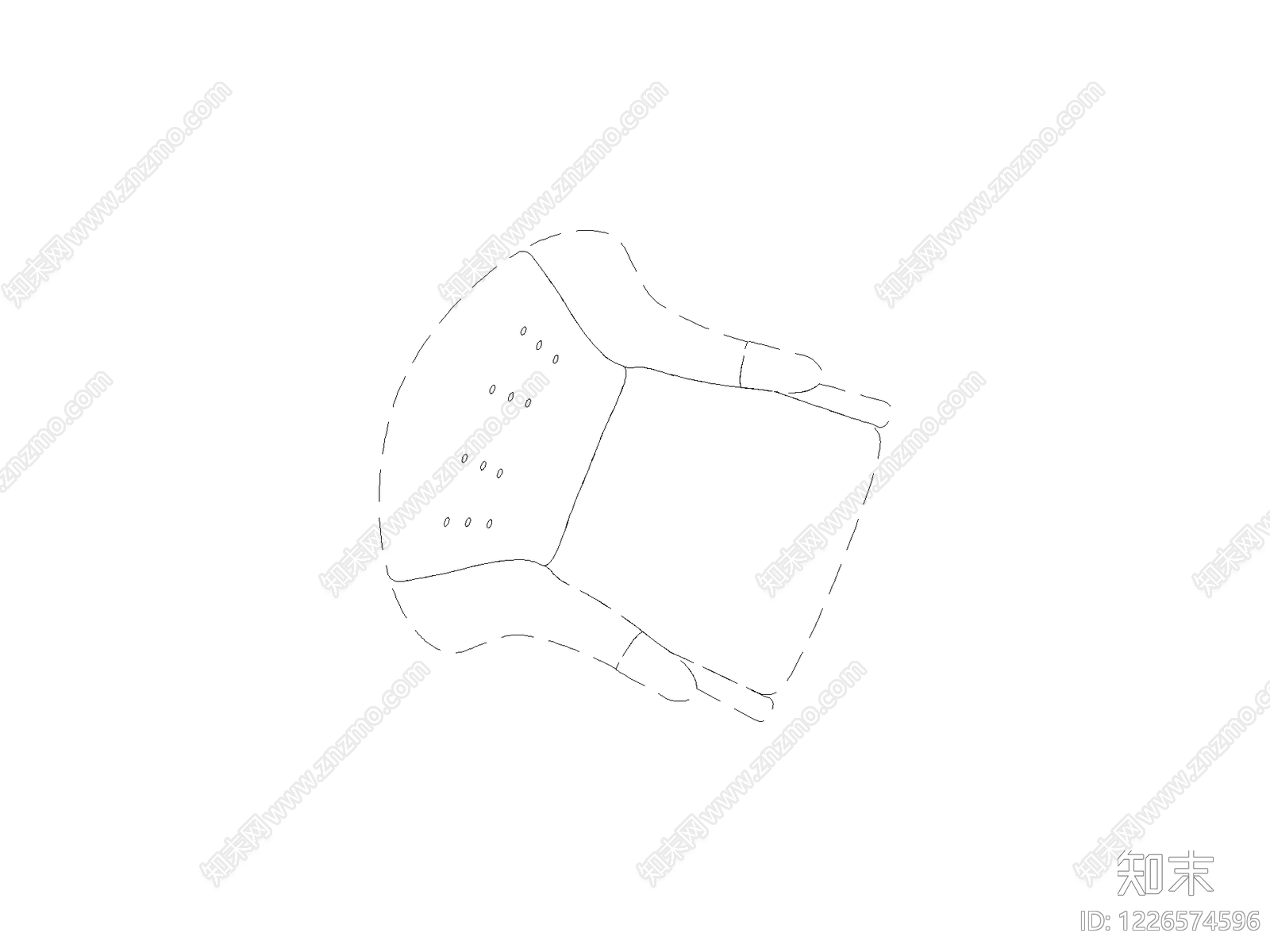 沙发cad施工图下载【ID:1226574596】