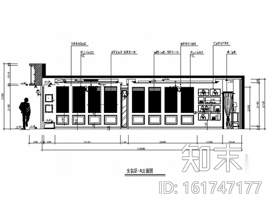 [温州]某简欧装饰时尚女装店铺装修图（含效果）cad施工图下载【ID:161747177】