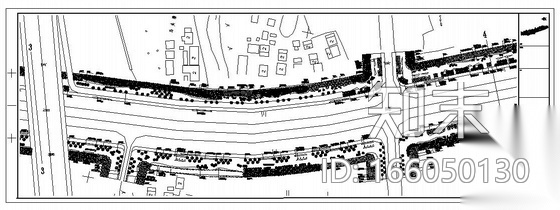 上海某滨河道路景观绿化设计cad施工图下载【ID:166050130】