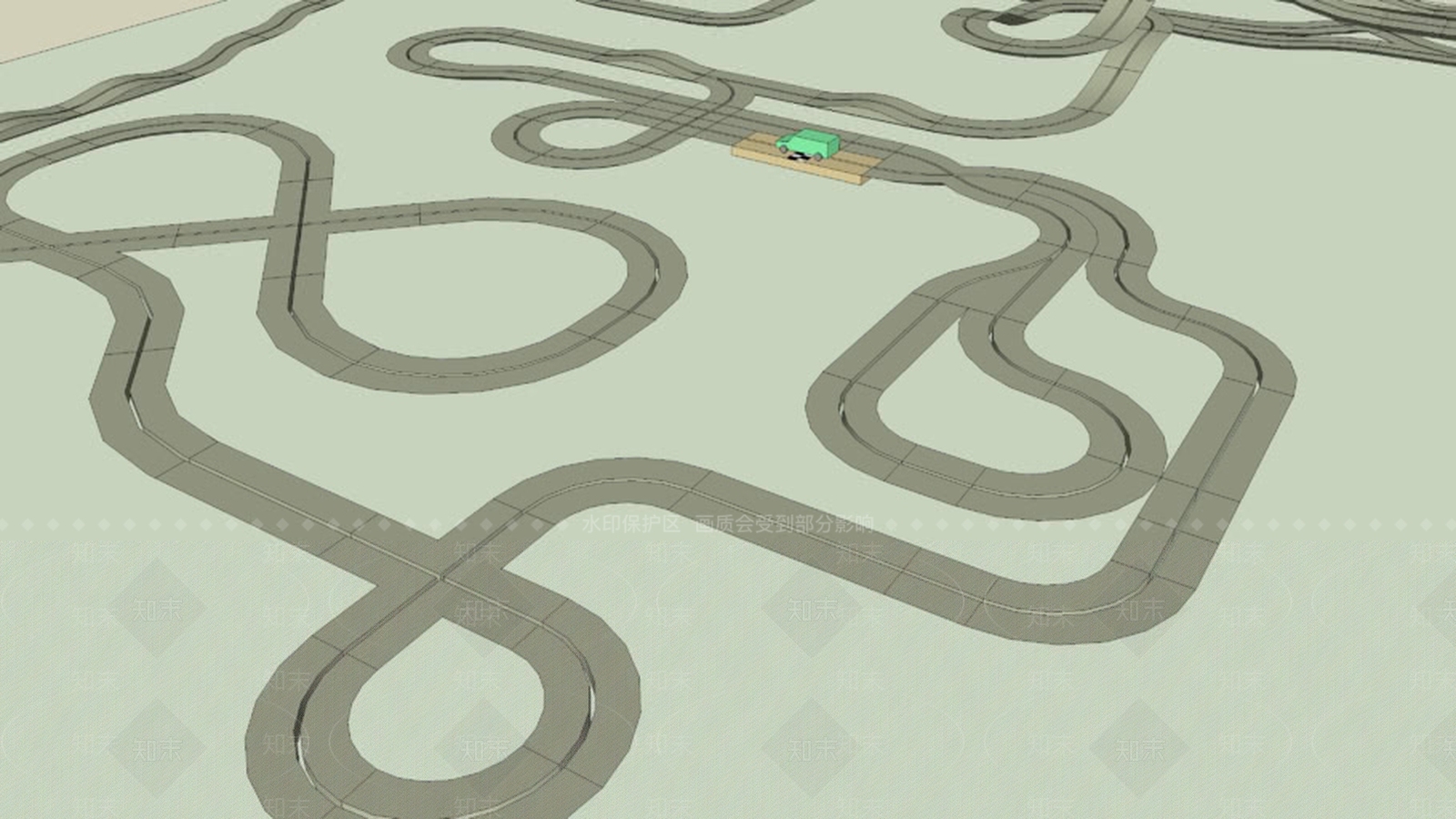 赛车赛道(要求Sketchyphysics2)SU模型下载【ID:1162601061】