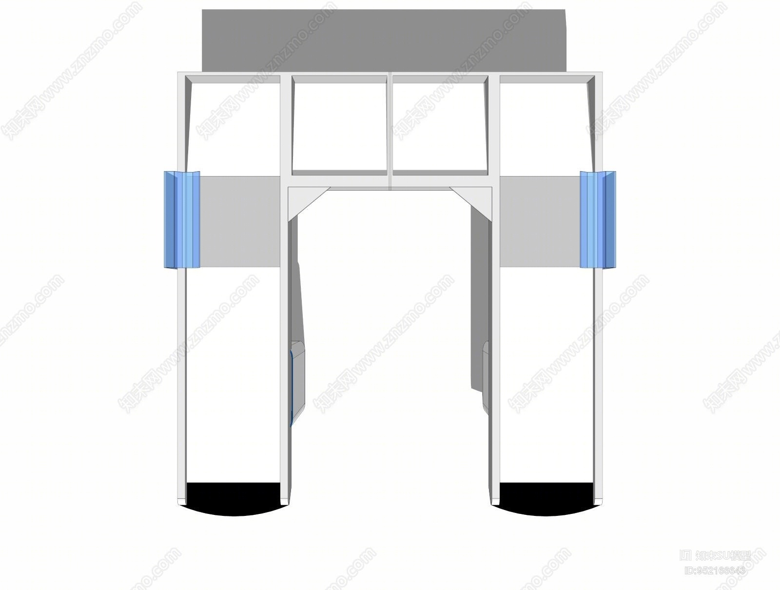 现代风格收银台SU模型下载【ID:952166643】