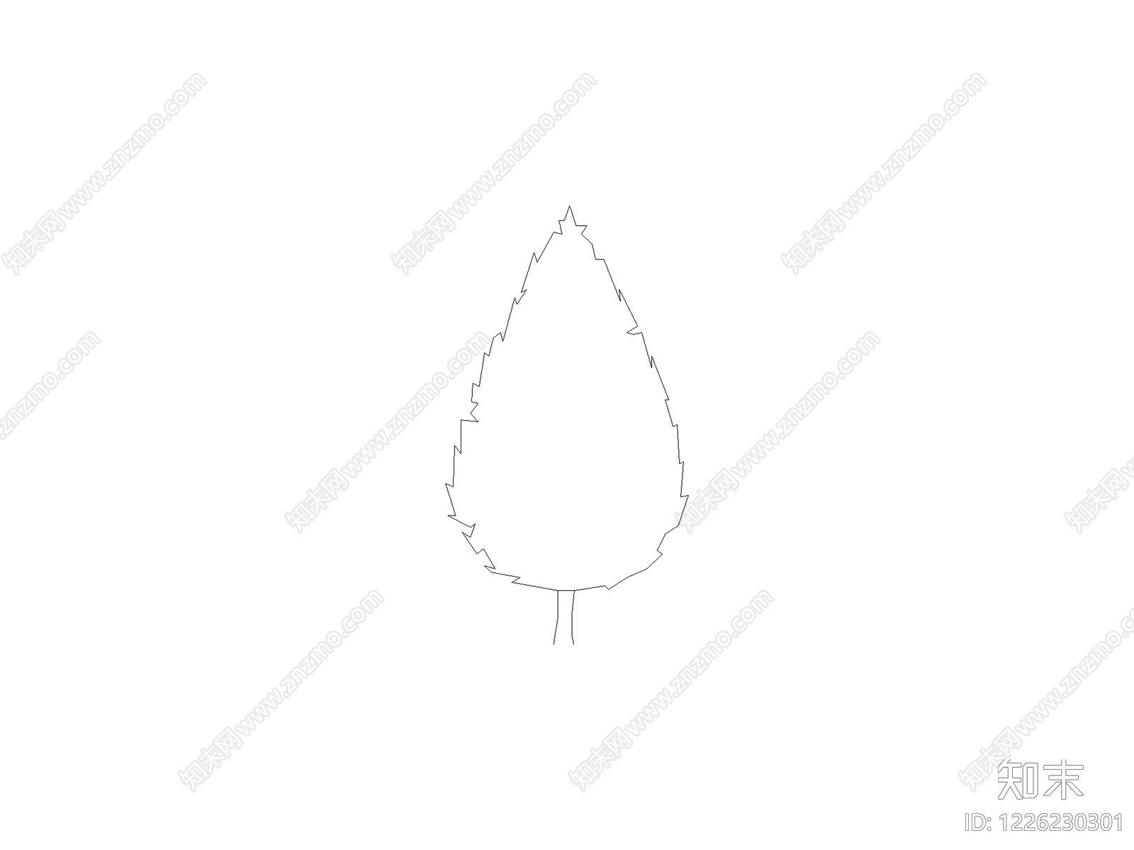 乔木种植cad施工图下载【ID:1226230301】