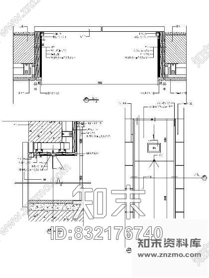 电梯门详图Ⅰcad施工图下载【ID:832176740】