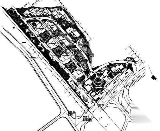 某景观地块规划设计图cad施工图下载【ID:161060189】