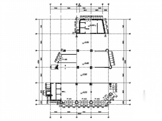 [广州]某二十六层办公楼竖明横隐框玻璃幕墙建筑施工图cad施工图下载【ID:166815153】