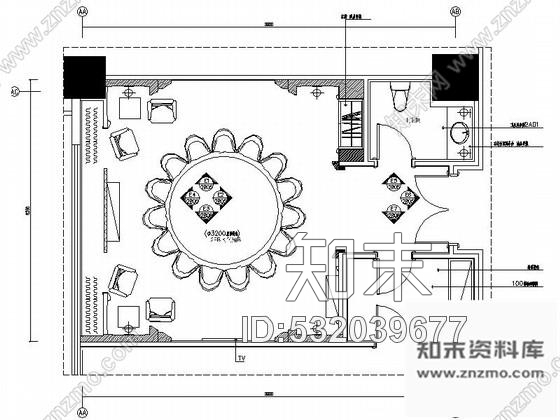 施工图昆山奢华商务酒店包厢装修施工图含效果施工图下载【ID:532039677】