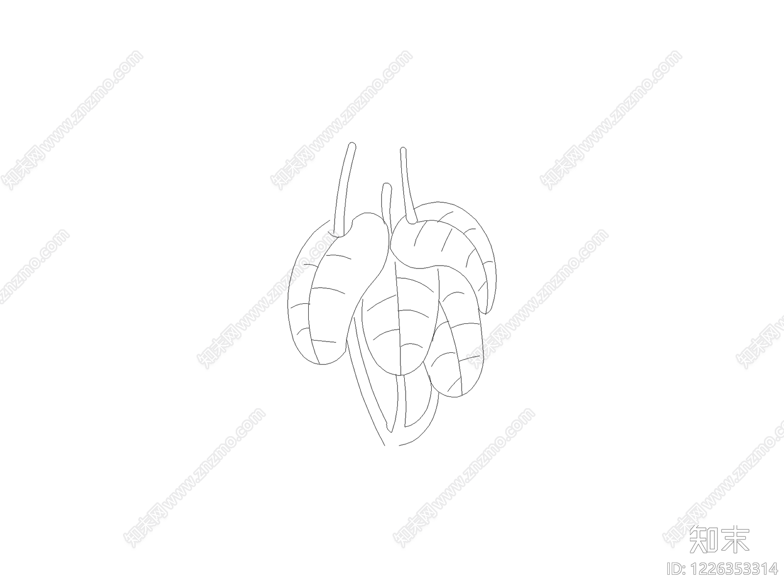 现代绿植CAD图纸