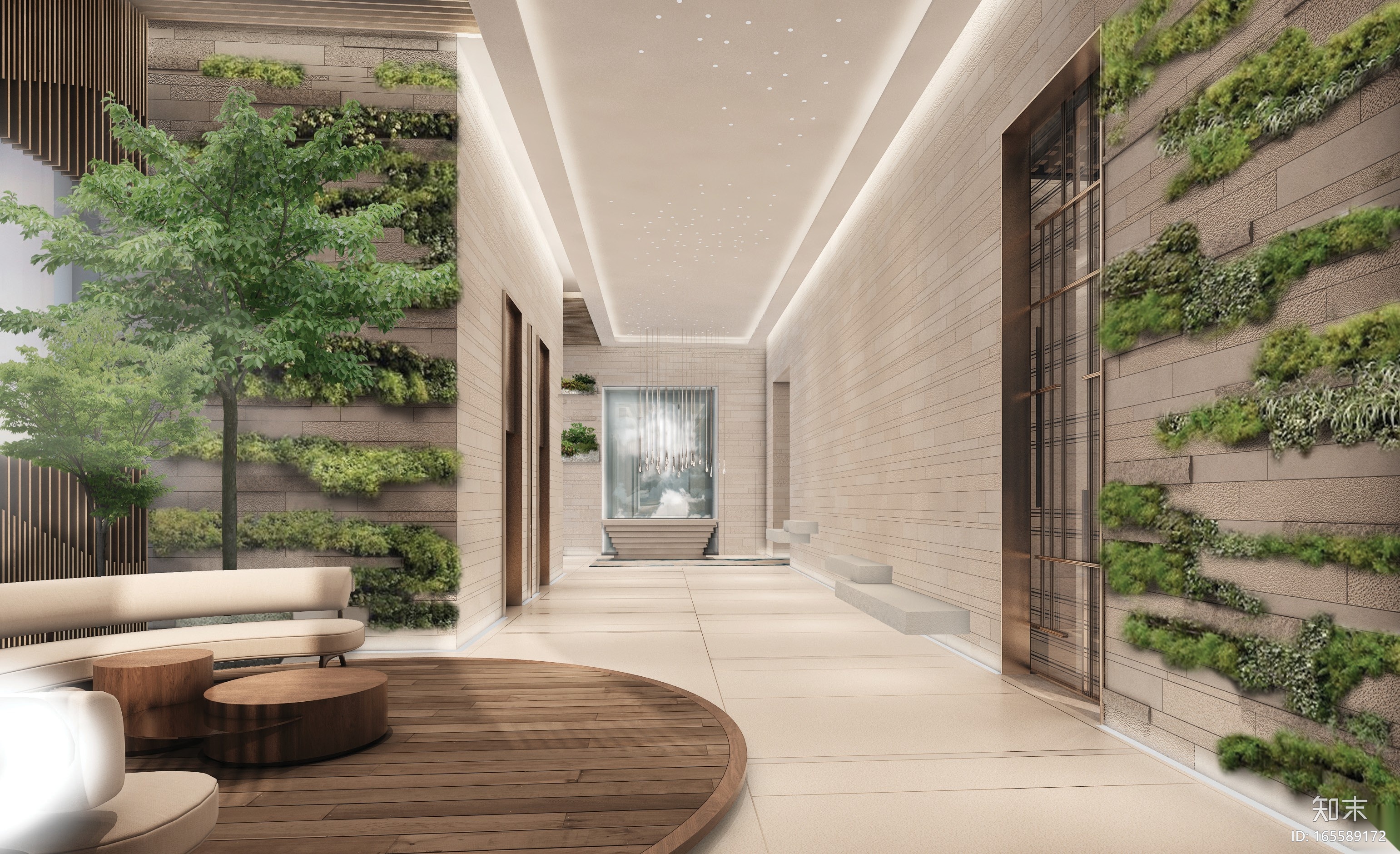 深圳华润瑞府首层大堂样板间方案效果图施工图下载