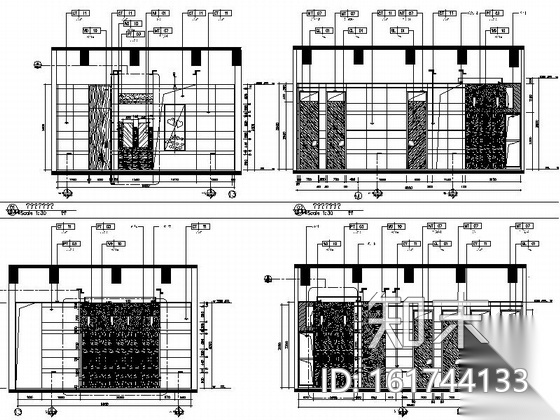 [西安]时尚华贵高档商务五星级酒店游泳池区装修施工图（...cad施工图下载【ID:161744133】