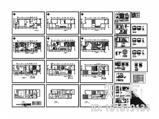 [北京]房地产上市公司作品现代简约别墅室内设计施工图cad施工图下载【ID:161819131】