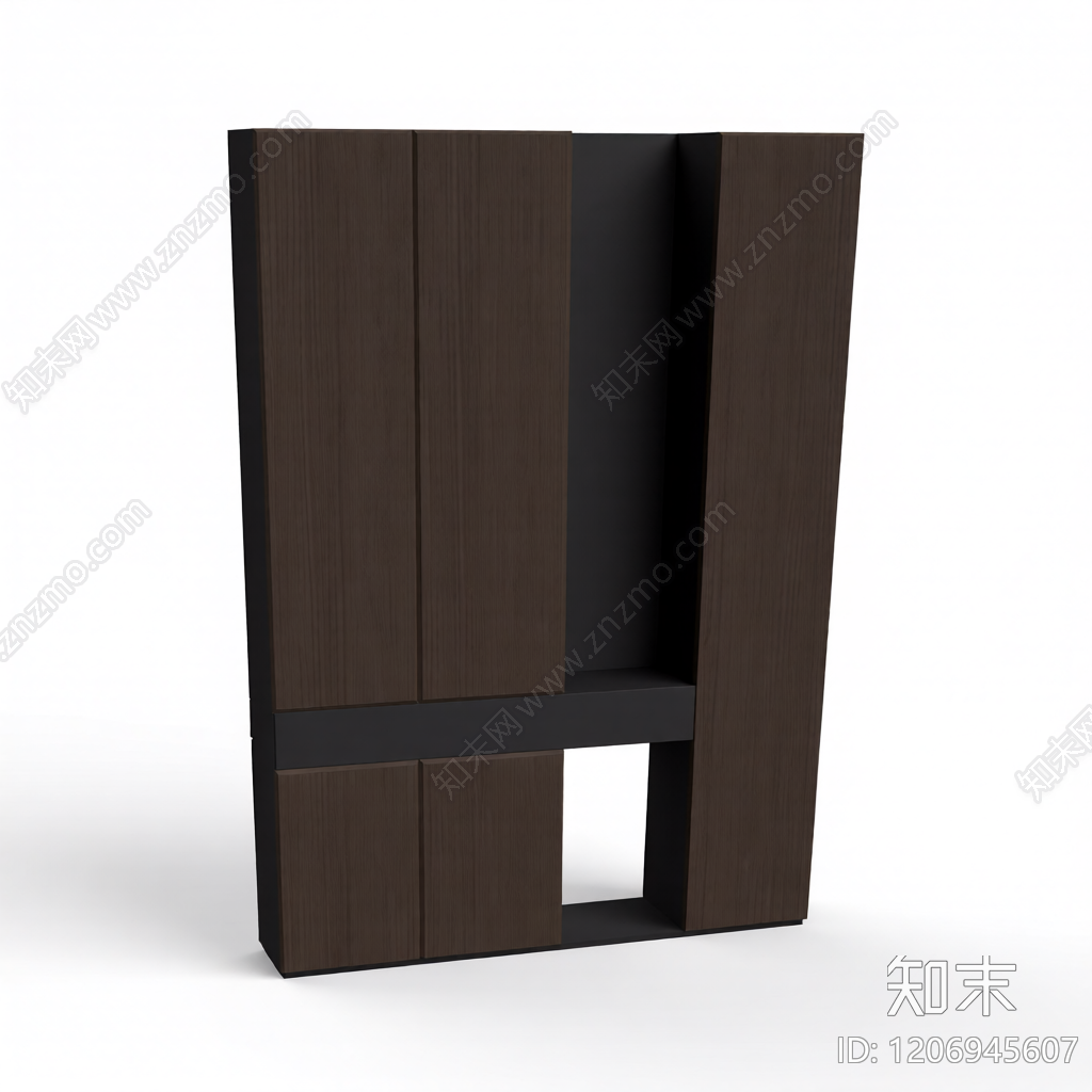 木质隔断柜体3D模型下载【ID:1206945607】